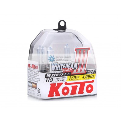 Набор галогеновых ламп Koito H9 P0759W Whitebeam III 4000K